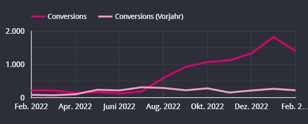 Conversion Entwicklung Ads